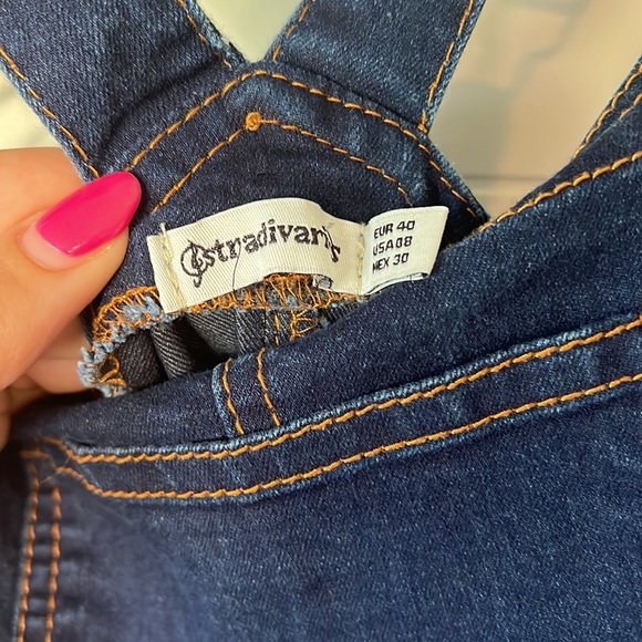 Gently used jean skirt overalls - Picture 2 of 2